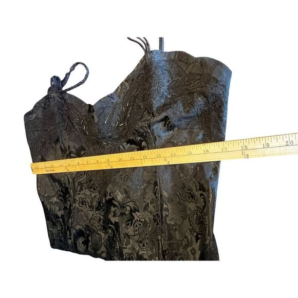 Victoria secrets Large 90’s gold label black goth sexy maxi sleep gown slip - Picture 8 of 9